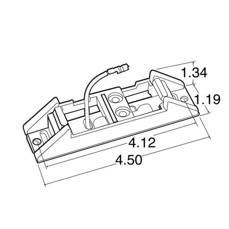 Truck-Lite 15 Series, Branch Deflector Mount, 15 Series Lights, Used In Rectangular Shape Lights, Gray Abs, 2 15401